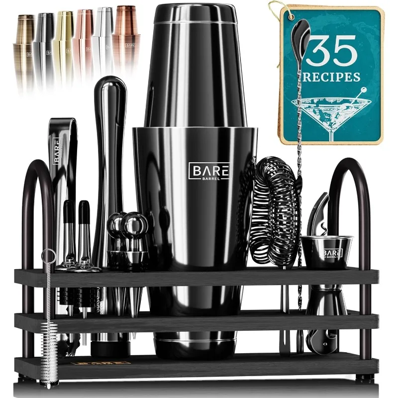 

Mixology Bartender Kit Bar Set | 14-Piece Cocktail Shaker Set | Martini Barware Mixing Tools for Home Bartending