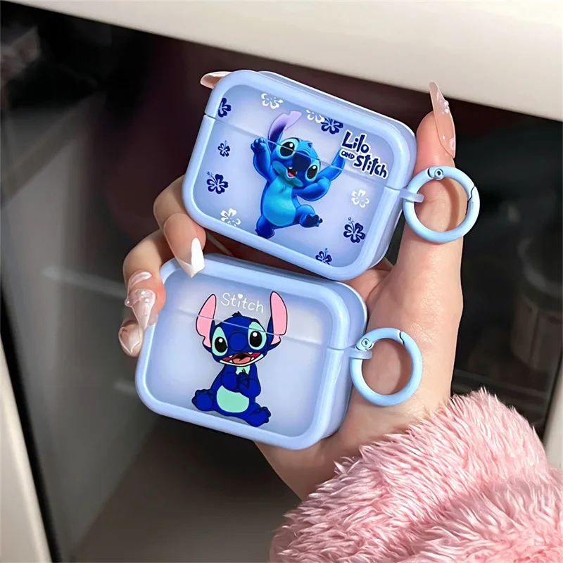 Disney 3D Cartoon Stich stoß feste schützende Kopfhörer TPU Abdeckung für Airpods Pro 2 Fall/Airpods Fall für Liebhaber Mädchen Kinder