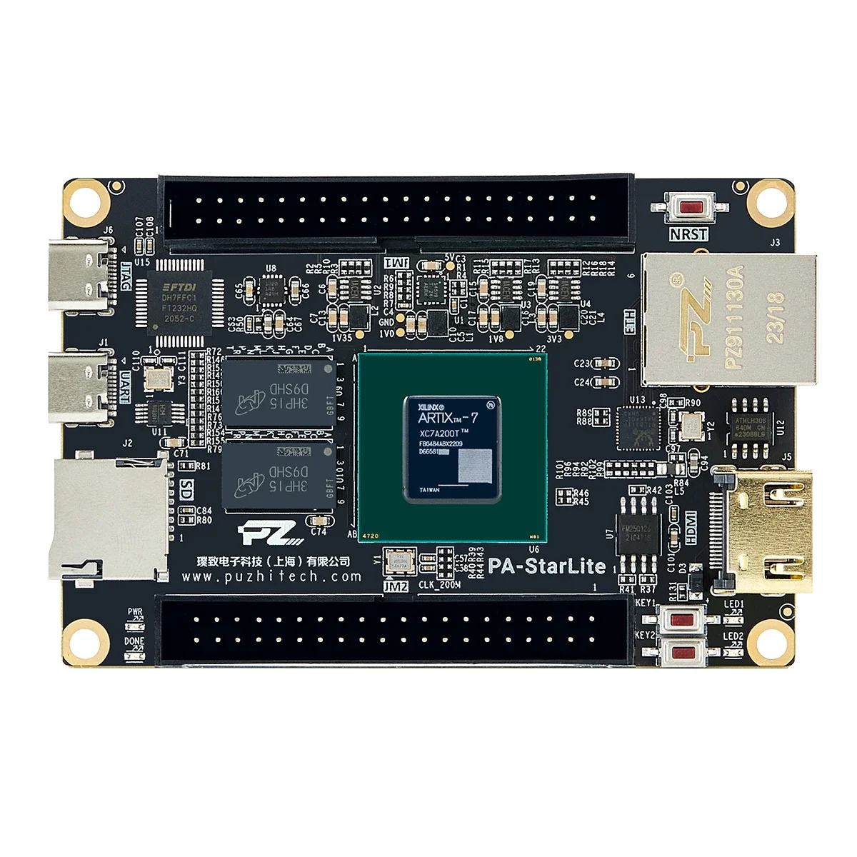 Fpga Som Friendly Artix 7 A735T Маленькая плата Xilinx Fpga для начинающих MIPI Gigabit Ethernet Встроенный JTAG Donwnloader