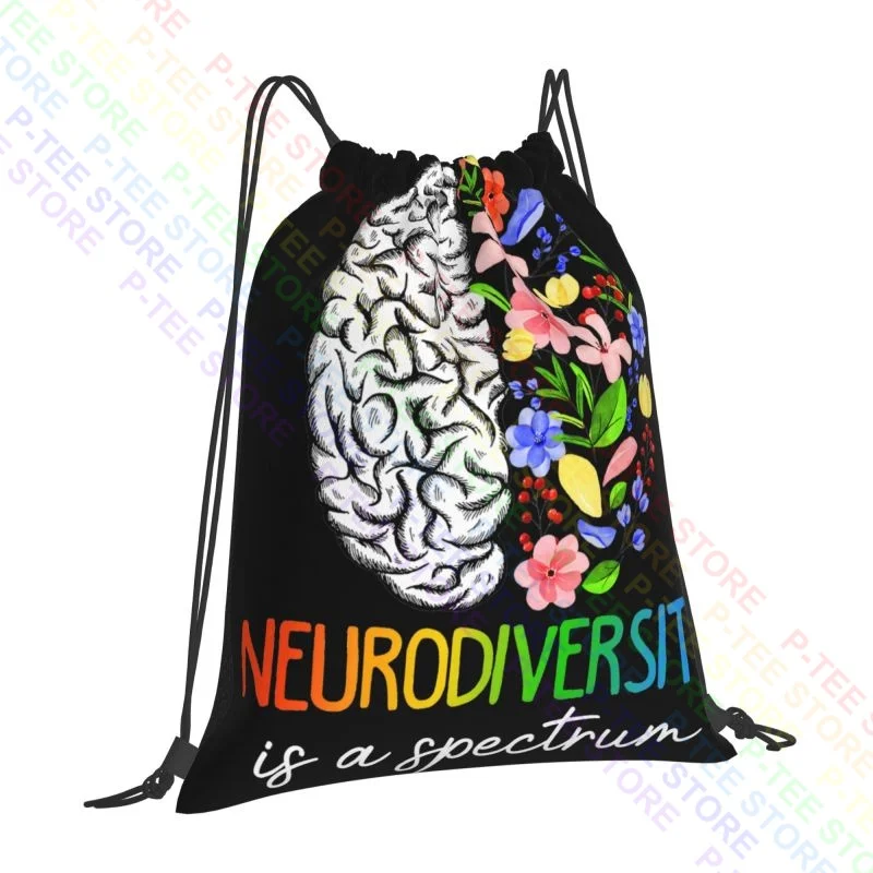 Neurodiversity Celebrate The Spectrum Autism Awareness Drawstring Bags Gym Bag Portable Gymnast Bag