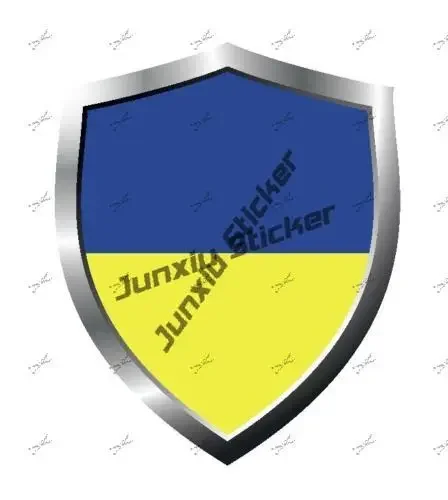 

Ukraine Country Flag Shield Sticker High-Quality Waterproof Emblem with Ukrainian Badge Self Adhesive Decal PVC Accessories