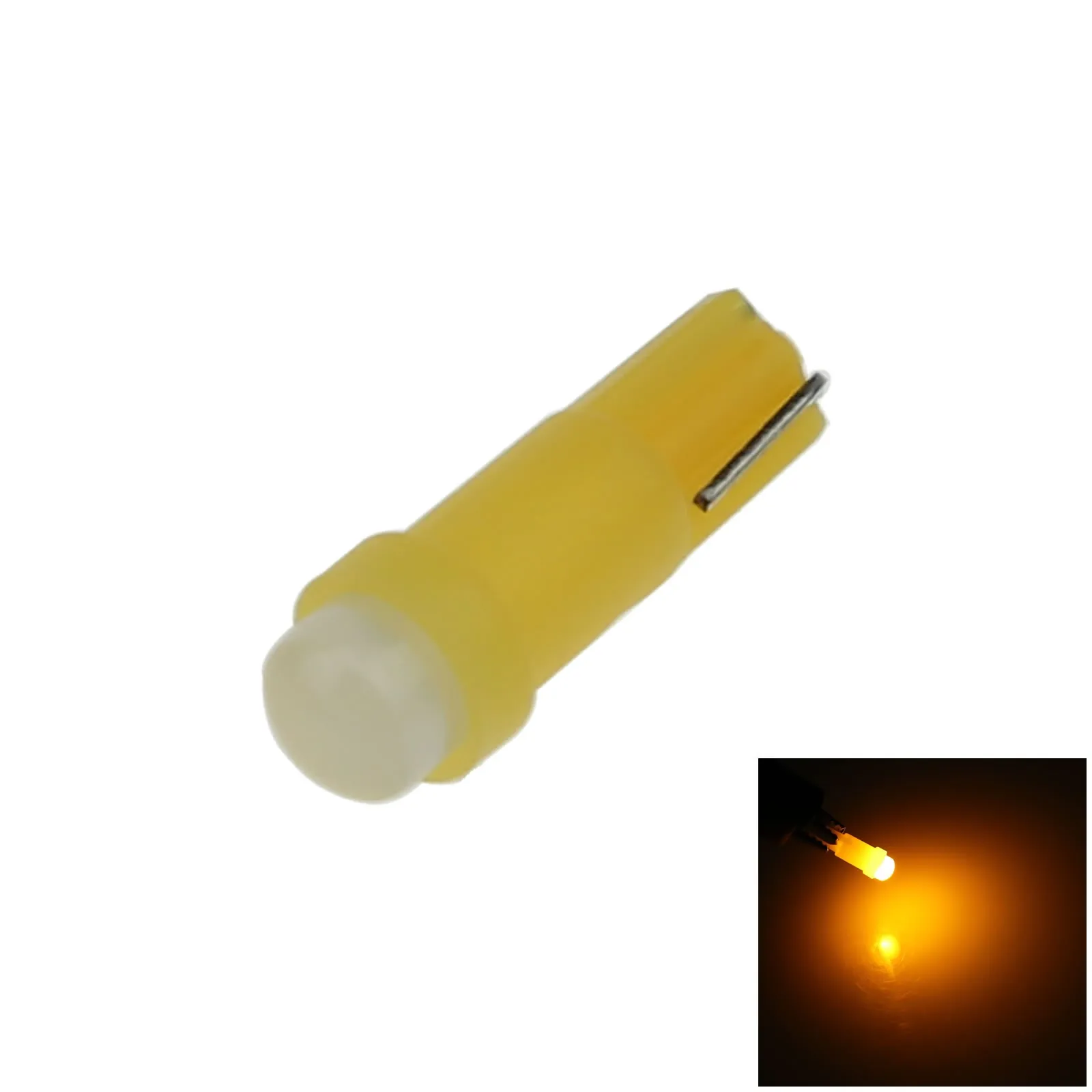 1x Yellow RV T5 Indicator Bulb light Lamp Soft light 1 Emitters LED 74 79 85 B008