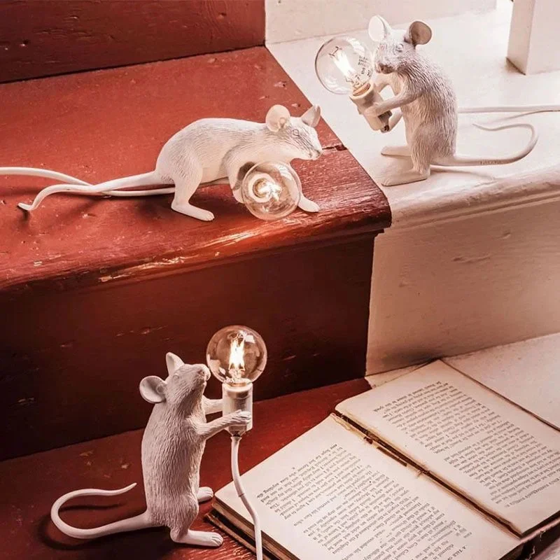 Modern USB Mouse Lamp LED Night Lamp Home Room Desktop Bedside Night Light Home Room Decor Lighting Desk Table Lamp Pendant