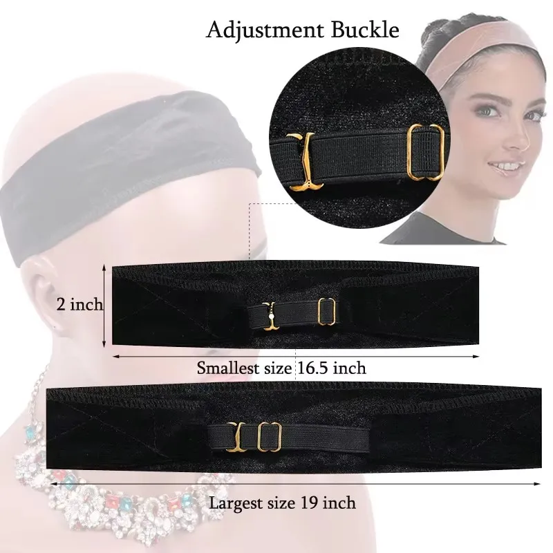 

Plussign Velvet Wig Headband Comfortable Adjustable Elastic Band For Wigs 1Pcs/Lot Nude Color Non Slip Wig Grip Headband