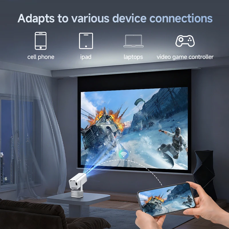 C360 4K كامل HD العارض FHD أندرويد WiFi6 BT 5.0 ثلاثية الأبعاد المسرح المنزلي TD80 المحمولة شعاع العارض اجتماع فيديو فيلم العارض #6