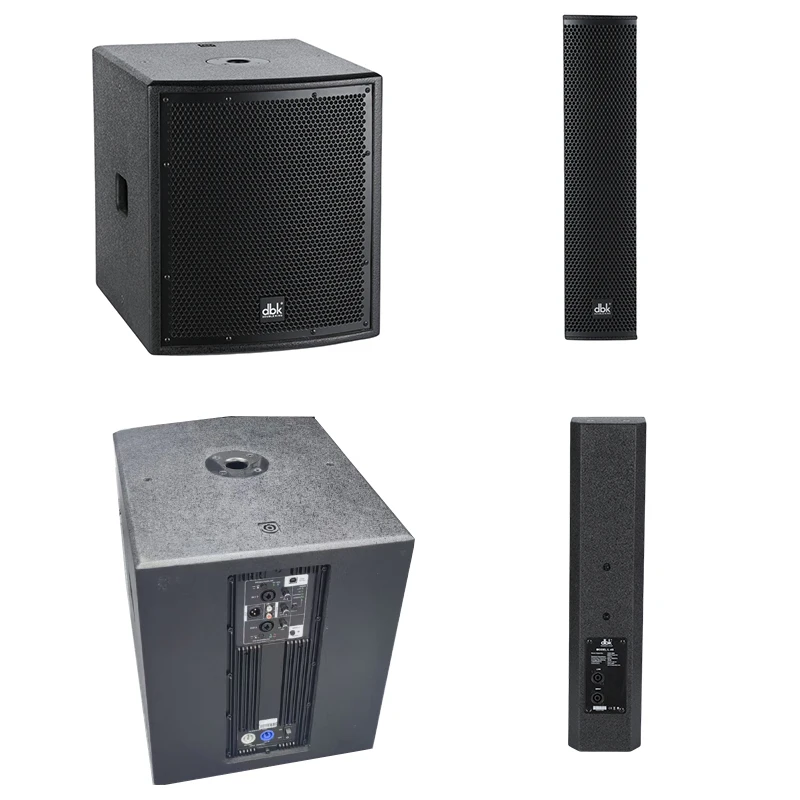 Pro Audio Portable 12inch Subwoofer with Amp Active Speaker 4*4 Inch Column Array Speaker PA System Powered Speaker