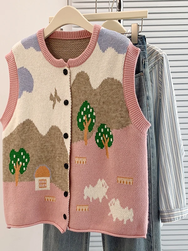 سترة نسائية غير رسمية مستديرة Ne لخريف وشتاء جديد Sle فضفاضة تناسب النسخة الكورية متعددة الاستخدامات طبقات بدون أكمام #2