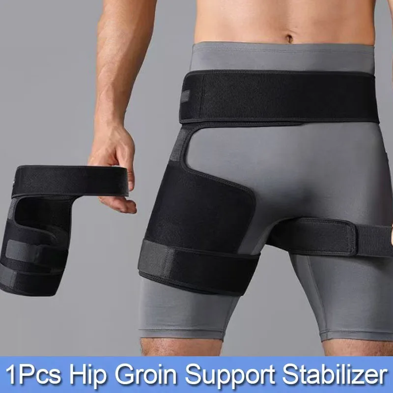 

1PC Adjustable Sciatica Nerve Pain Relief Thigh Compression Brace-Hip Joints Arthritis Groin Wrap Brace-Protector Belt Legwarmer