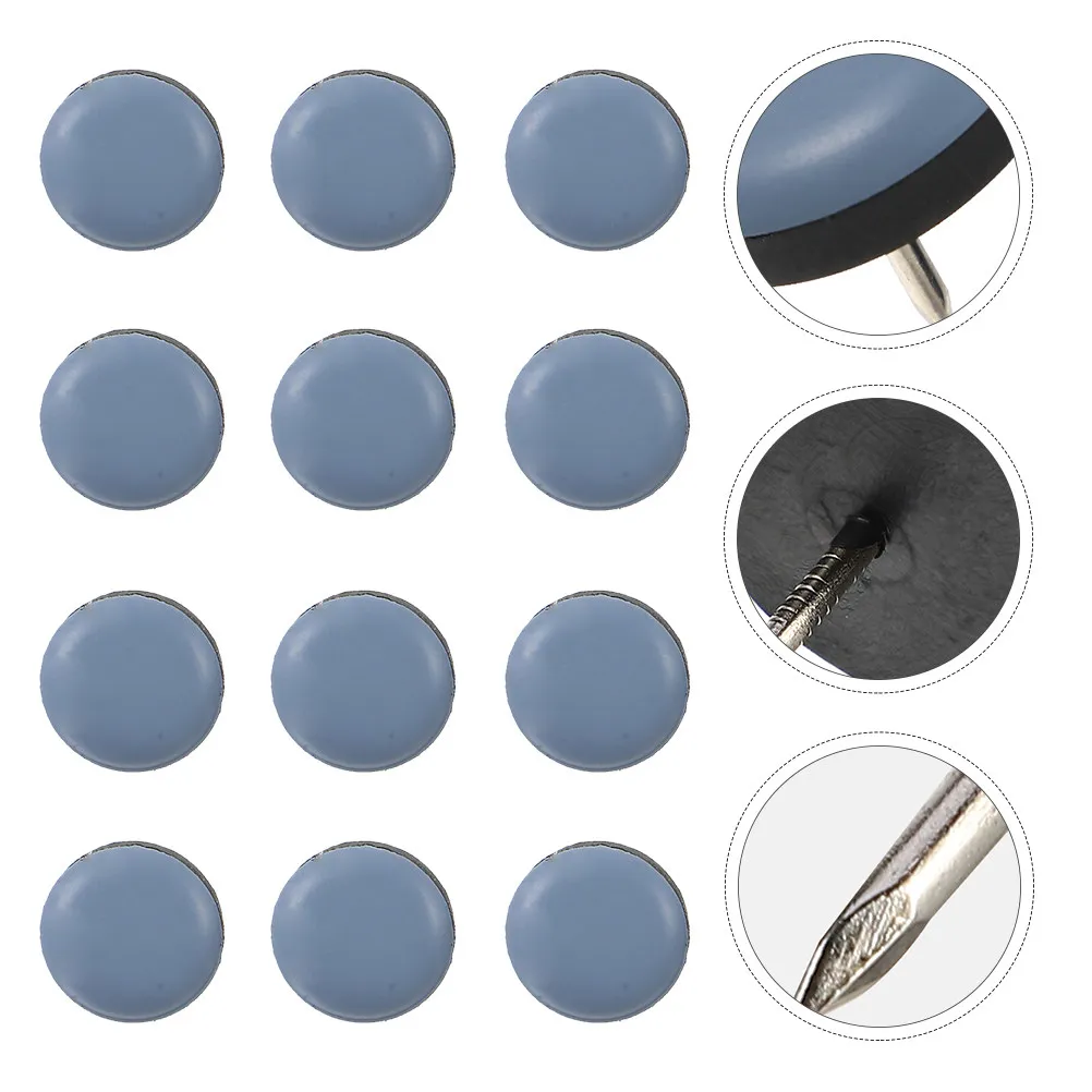 12Pcs Furniture Glides Ptfe Floor Protectors Nail-on Glide Pads for Hardwood Vinyl Cement Floors Noise-Proof Scratch-Resistant