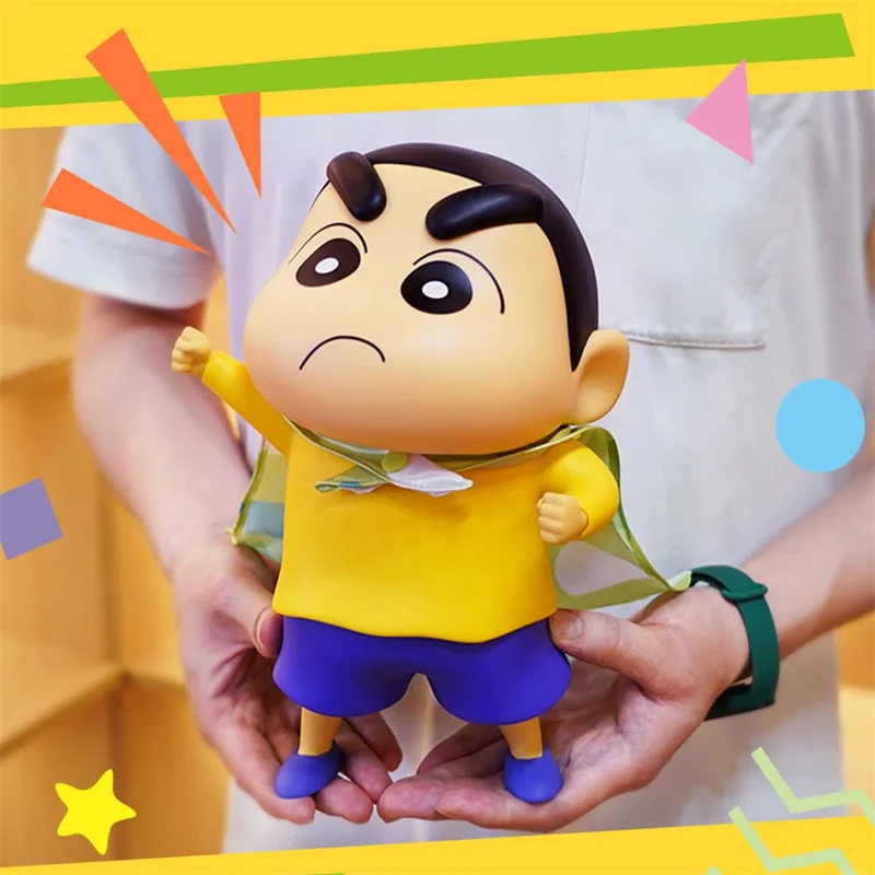 25cm Crayon Shin-Chan Ornament Series Cloak Crayon Shin-Chan Vinyl Cute Large Size Doll Desktop Decoration Kids Birthday Gift