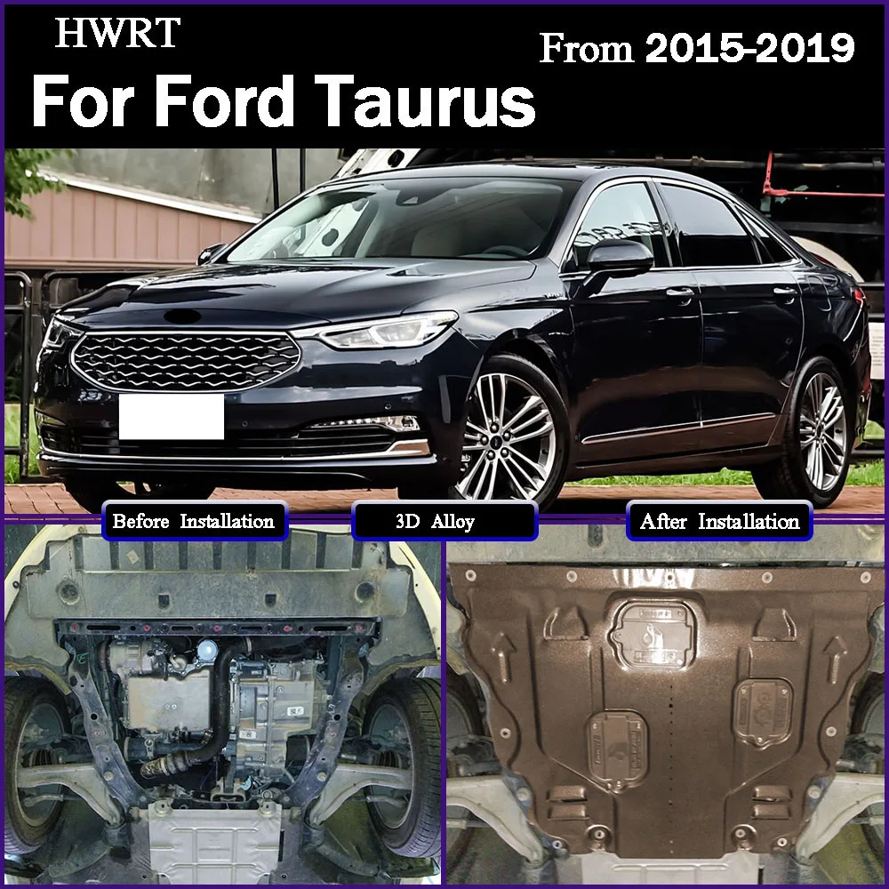 

For Ford Taurus 2015-2019 2.0T 2.7T Under Engine Guard Splash Shield Mud Fender Cover Plate Fender Mudguard Protector
