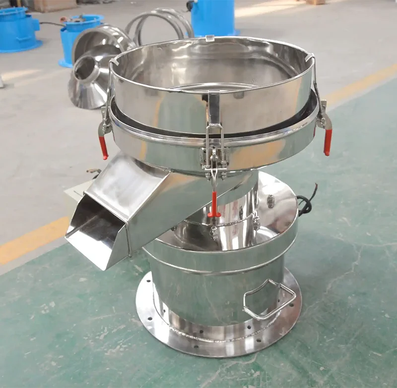 CE Customized 450 Liquid Filter Vibrating Screen Food Grade Stainless Steel Screening Machine Soy Milk Juice Sieving Machine