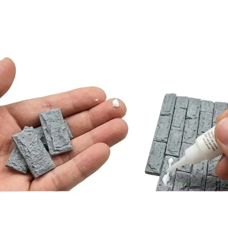 10pcs Miniature Scale Bricks Model Walls For 1/16 1/25 Architecture Building Landscape/Craft/Dollhouse Decoration/Dioramas Kits