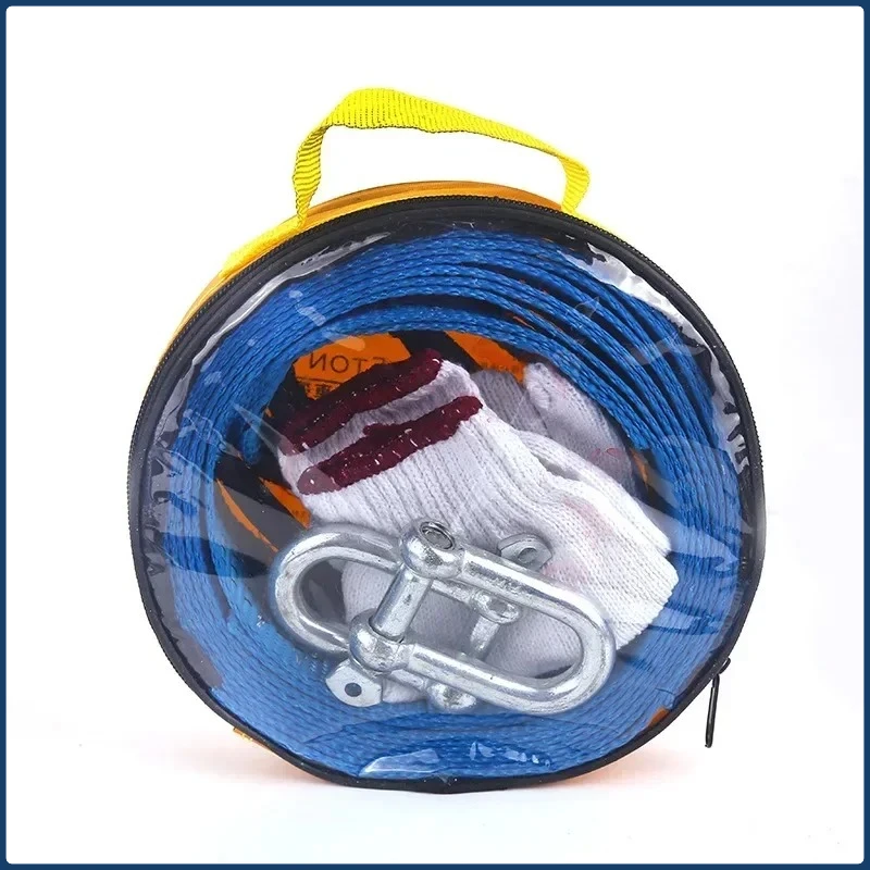 

Новый автомобильный прицеп 3-5 м 8 т, прицеп для внедорожников с автомобильными принадлежностями, тяговый трос, автомобильный прицепный трос, светящийся U-образный крючок