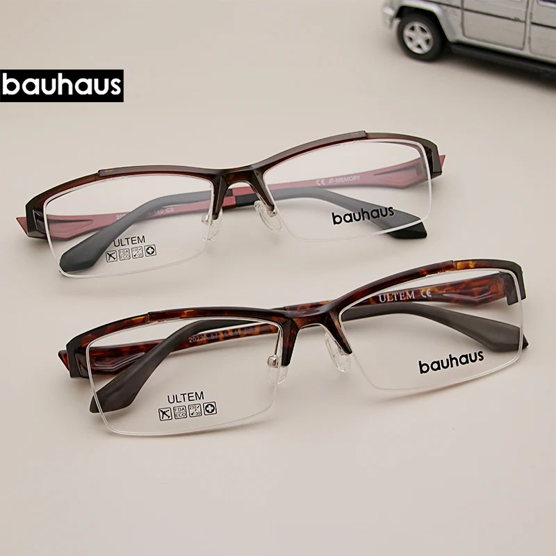 2022A New Ultra-light TR90 Comfortable Pure Reading Glasses Square Men's Half-Rimless Glasses