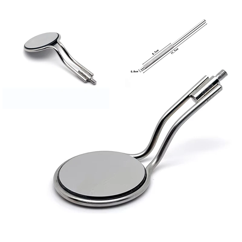 

Double-Sided Anti-Fog Dental Mirror Rhodium Coated Reusable Oral Exam Tool for Dentists & Hygienists 2 Sizes
