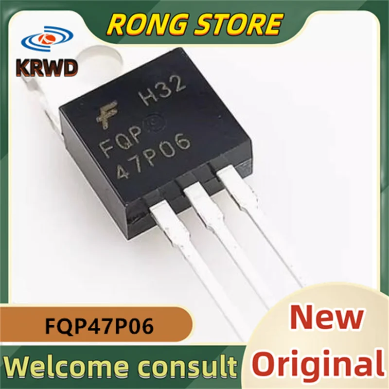 

(5PCS) New and Original Chip IC FQP47P06 TO-220 47P06 60V 47A