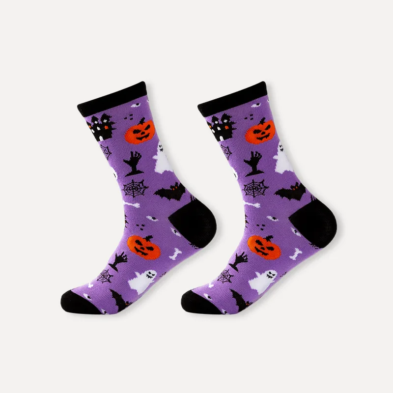 New Halloween Cotton Socks Men Women Fashion Comfortable Mid-tube Socks Skeleton Good-looking Stockings Suitable Daily Wear