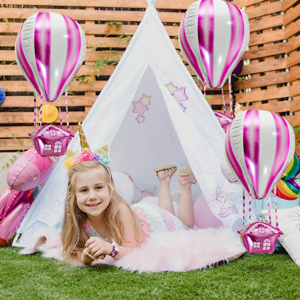 10 Globos de Aluminio para Helio, Globos de Aire Caliente Creativos, Decoración para Fiestas Infantiles, Baby Shower, Fondo Festivo