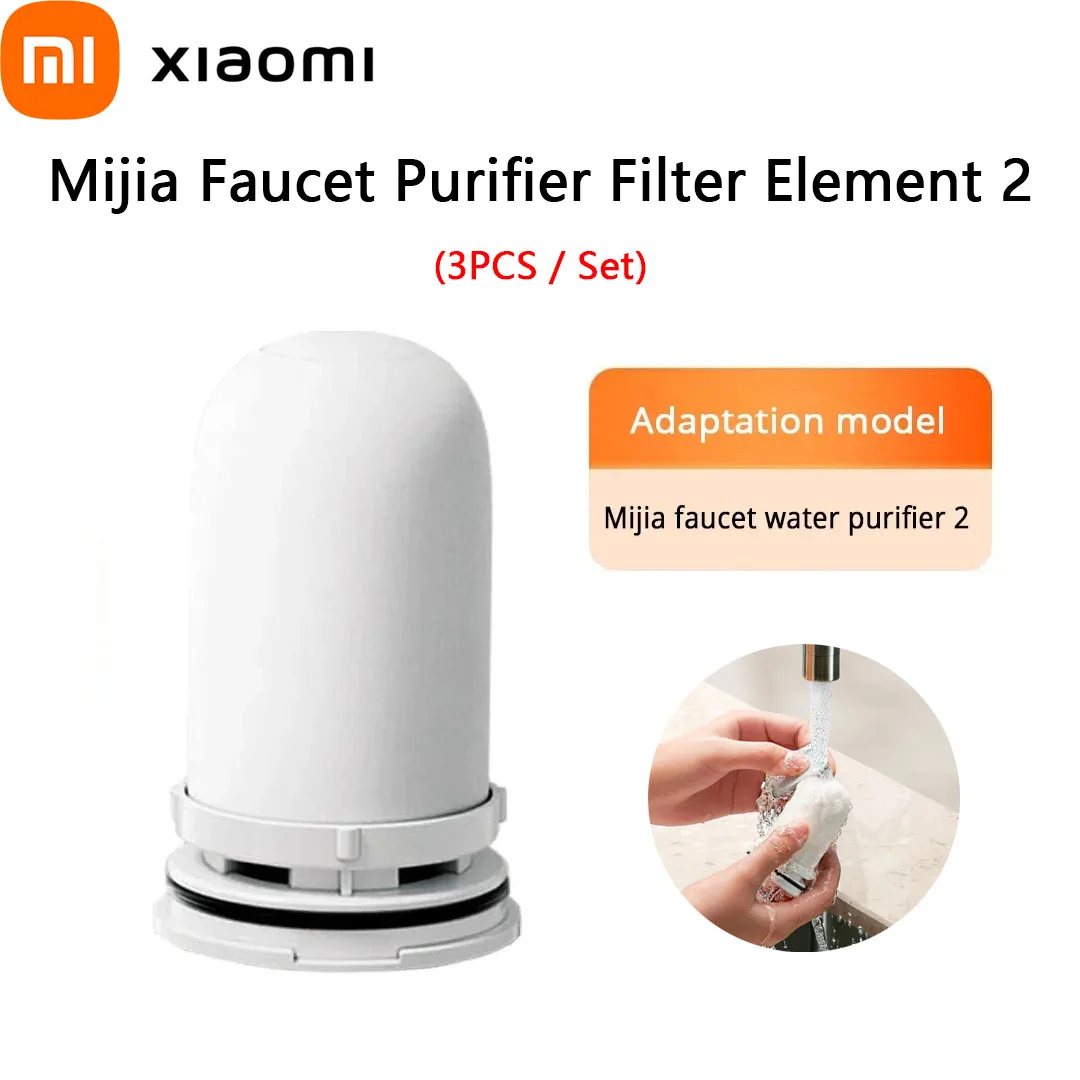 Xiaomi Mijia استبدال صنبور تنقية مرشح عنصر 2 Percolator الكربون المنشط تصفية الصدأ إزالة البكتيريا 3 قطعة/مجموعة