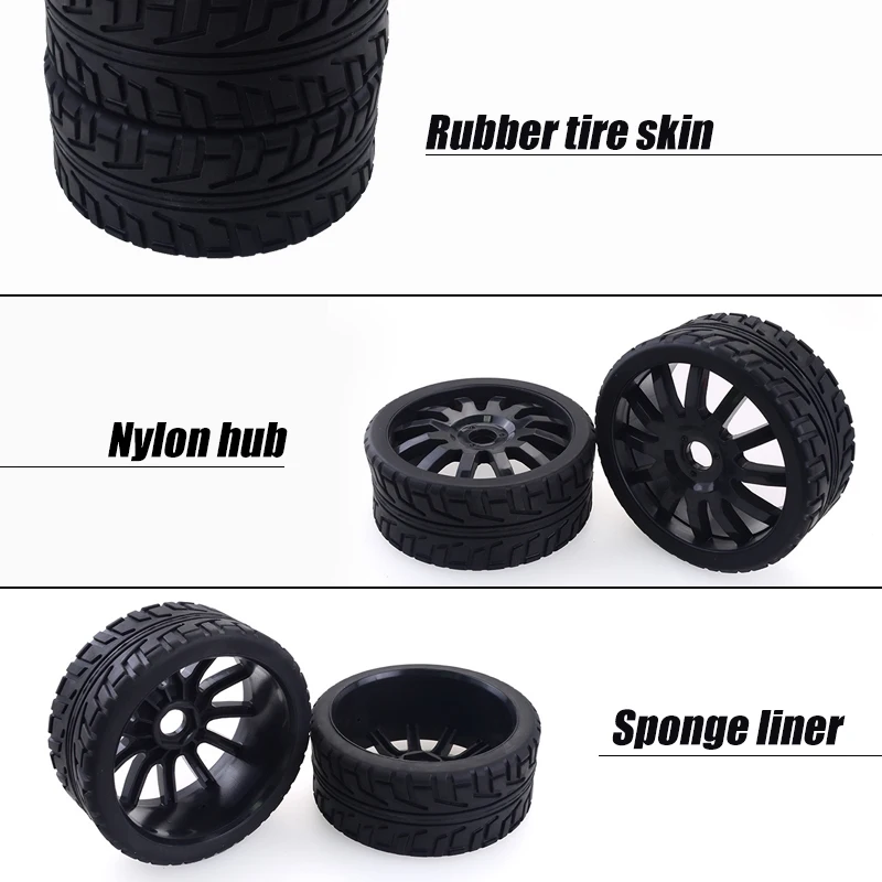 2 pièces RC 1/8 Buggy pneu en caoutchouc diamètre ... – Grandado