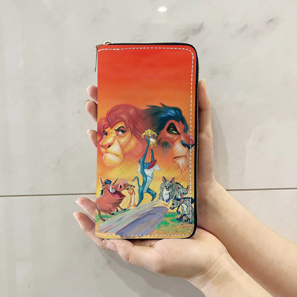 กระเป๋า W7410อนิเมะดิสนีย์ Lion King กระเป๋าใส่เหรียญมีซิปกระเป๋าลำลองใส่บัตรกระเป๋าถือใส่ของของขวัญสำหรับทุกเพศ