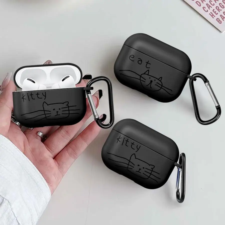 

Case For Airpods 2 Pro3 Pro 1 Pro2 4 3 Earphone Cases Cover Abstract Cat Art