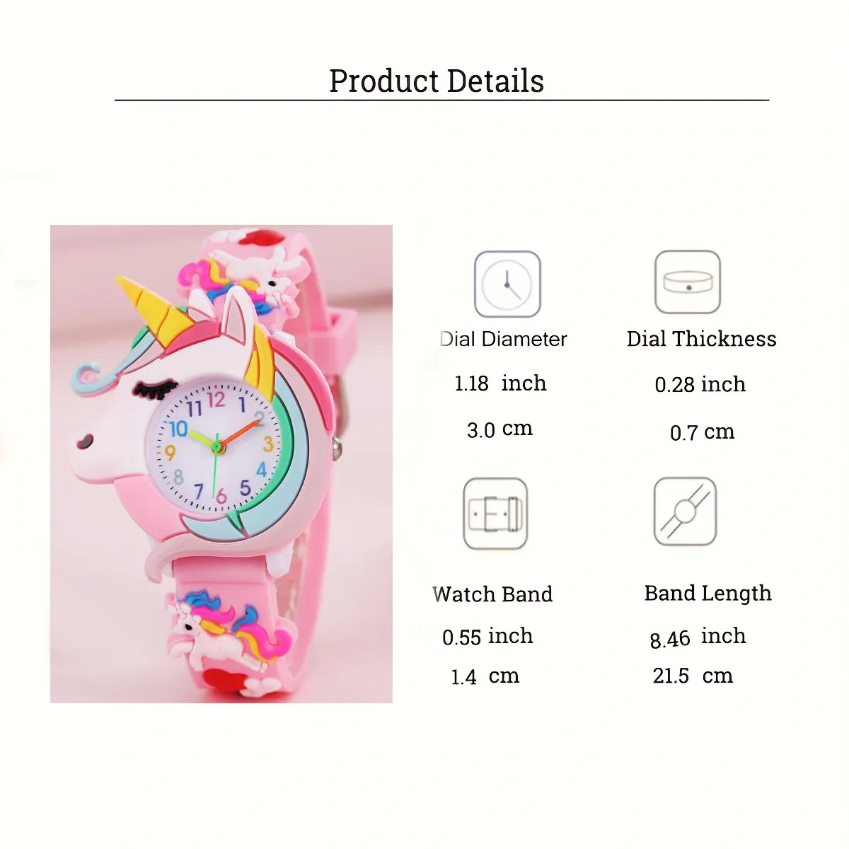 Reloj de silicona con dibujos animados 3D para niños, pulsera de cuarzo con diseño de unicornio, Saturno, arcoíris, meteorito, informal, a la moda, novedad