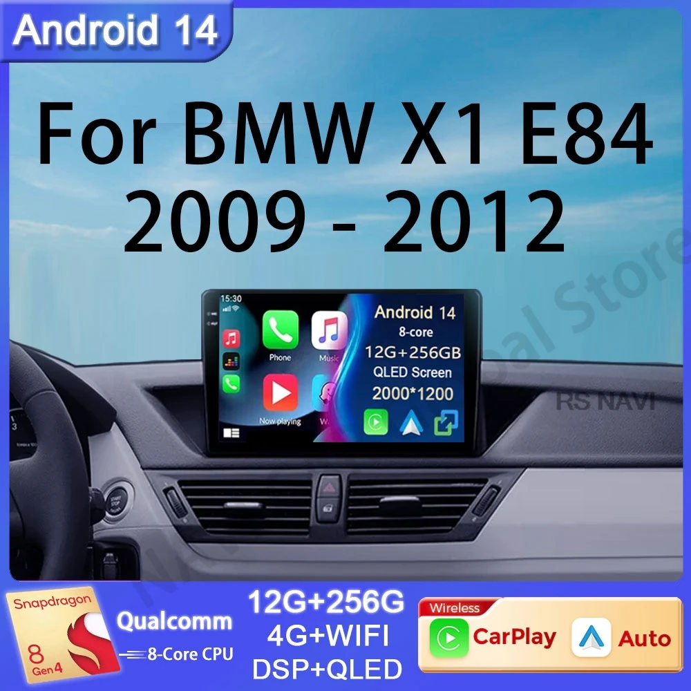 

Android 14 For BMW X1 E84 2009 2010 2011 2012 Car Radio Multimedia Navigation Video Player GPS Head Unit QLED Auto Stereo Audio