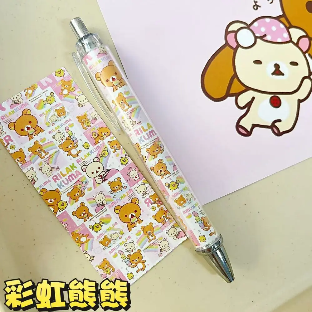 Rilakkuma Rabbit Press Gelstift, hoher Farbwert, niedlicher Ins-Style, 0,5 mm, universeller Pinselschreiber für Studenten, geschmeidiges Schreiben, langlebiger schwarzer Stift – Detail 7