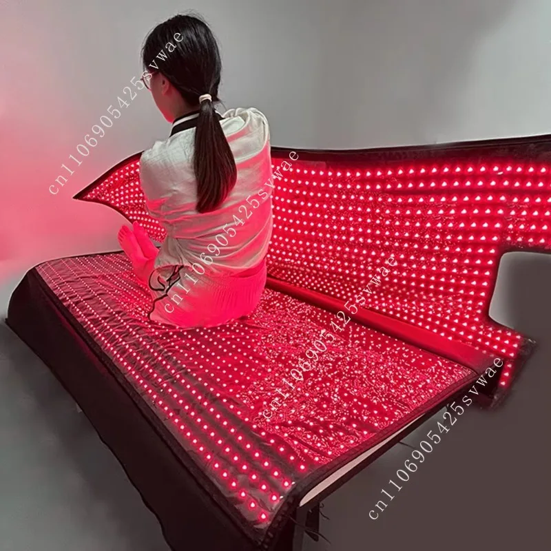 360 كامل الجسم العلاج بالضوء الأحمر بطانية سرير لتخفيف الآلام حقيبة إضاءة LED بالقرب من العلاج بالأشعة تحت الحمراء جراب النوم