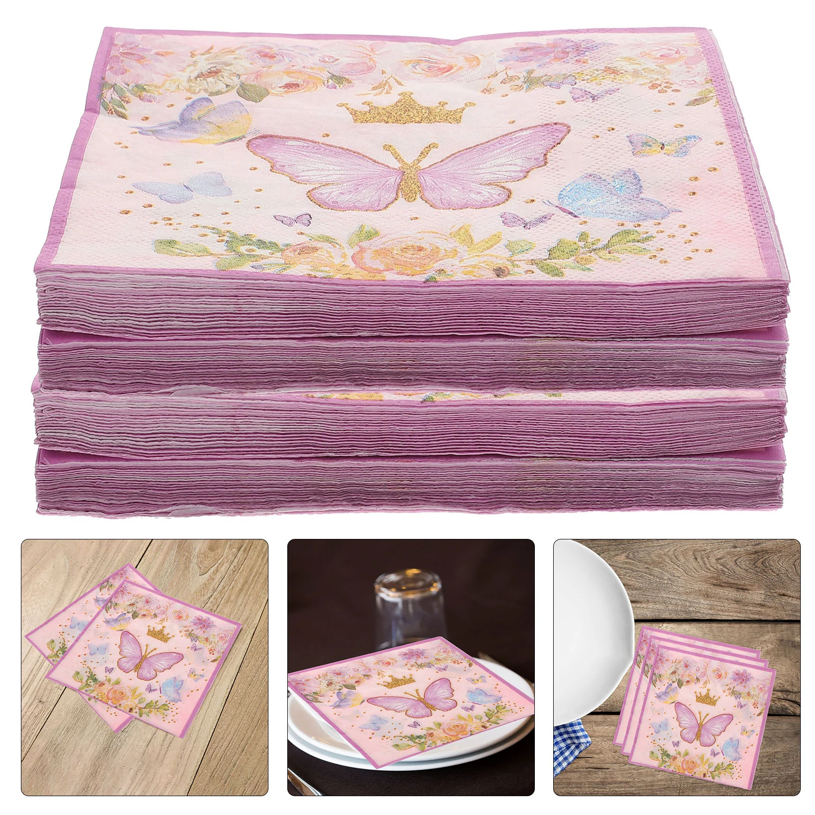 20 Sheets Printed Napkin Eye-catching Napkins Trustworthy Dinner Affordable Supple Festival Wood Pulp Party Paper