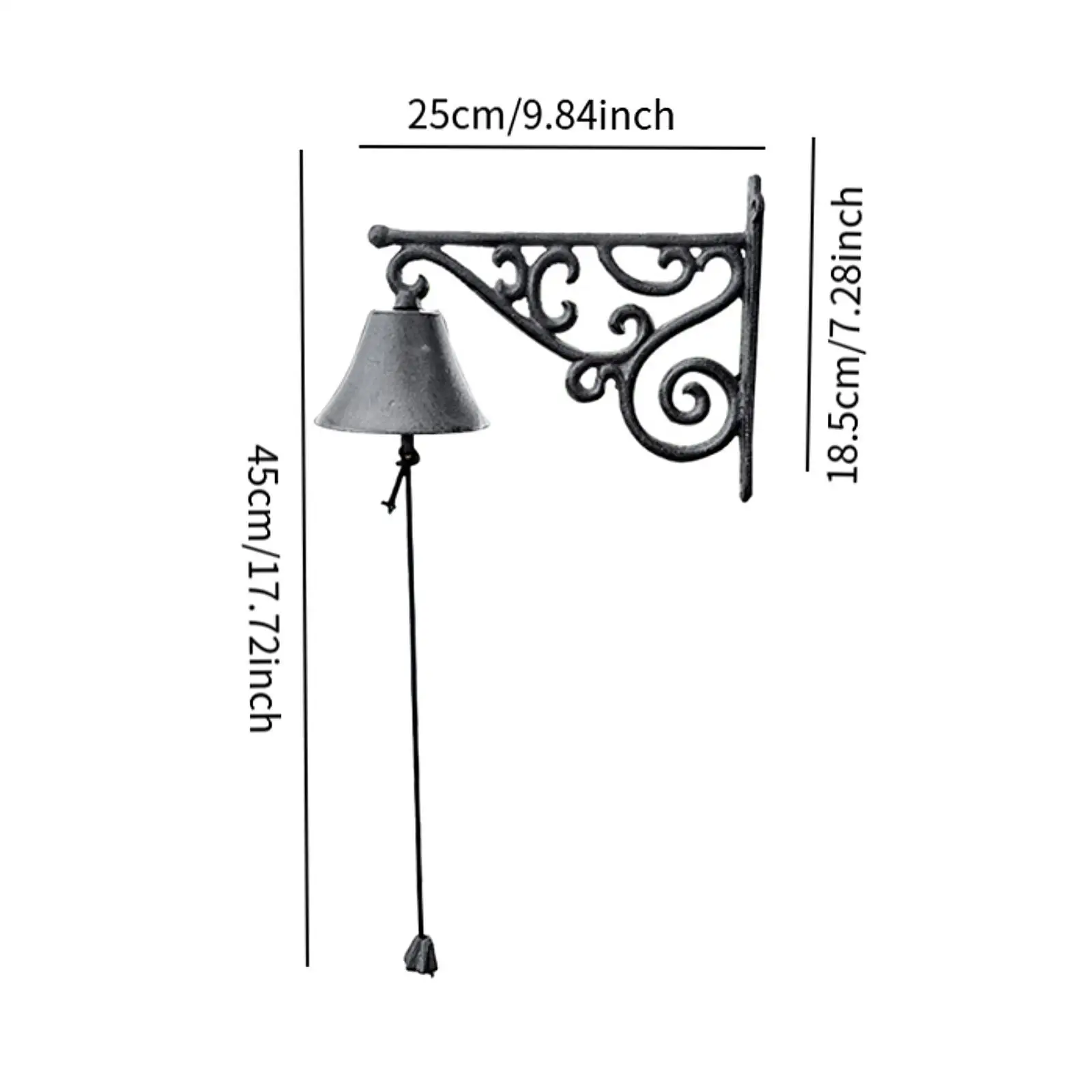 Wall Dinner Bell Outside Hanging Decor Heavy Duty Bell for House