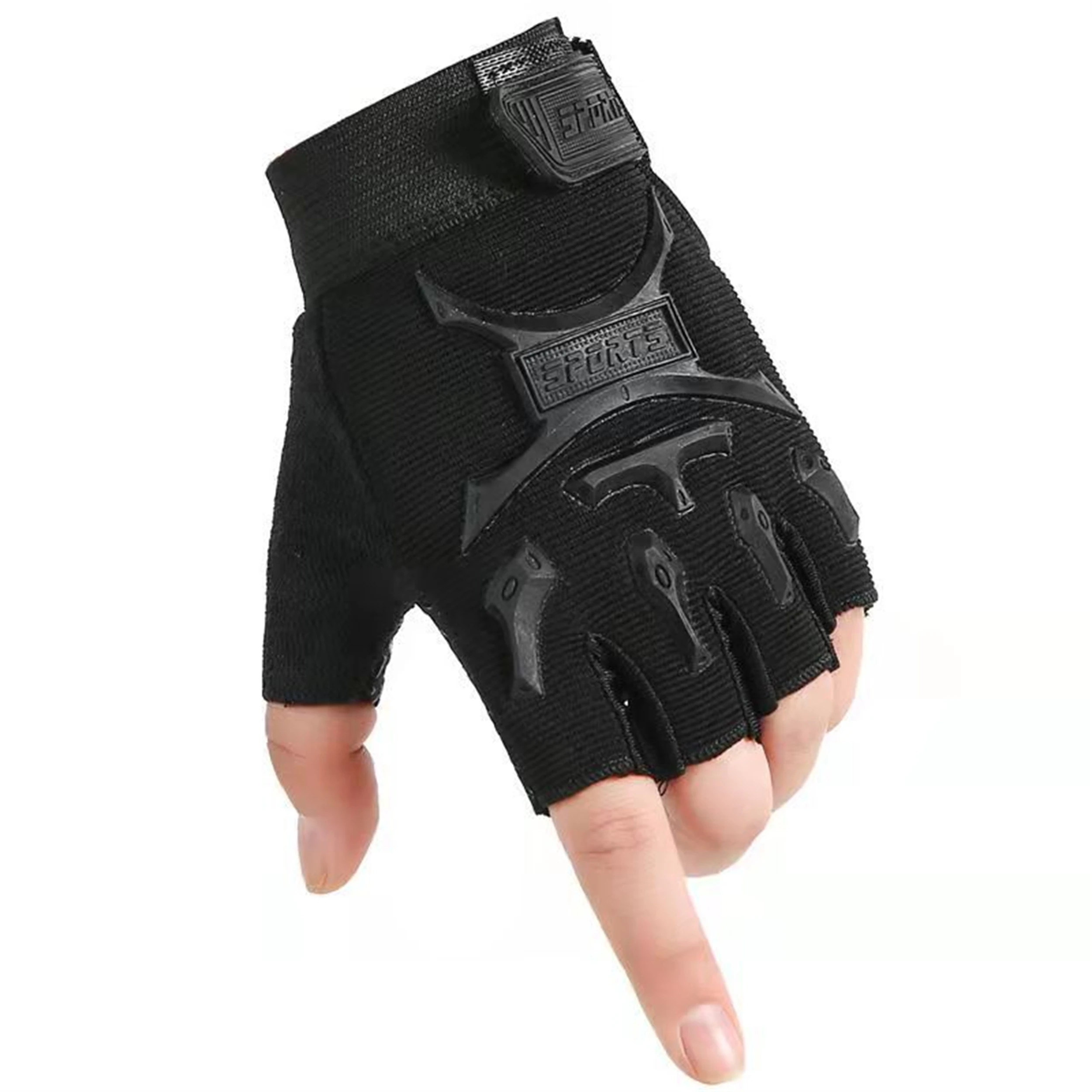 

Children's tactical gloves, half finger cycling training gloves, boys and girls outdoor sports full finger gloves