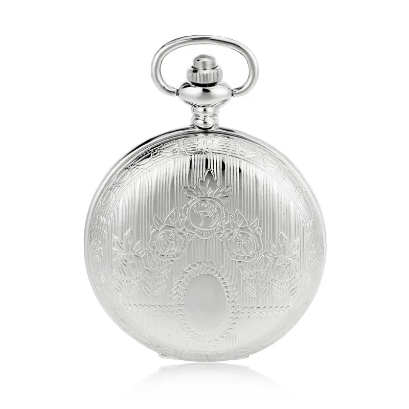 

Mechanical watch pocket watch, retro watch silver Roman literal wall watch