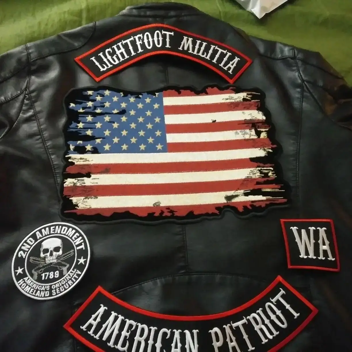 2 Pcs Custom Embroidered Biker Patches, Personalized Embroidery Rocker Patch Rider Motorcycle Patches for Veterans Vest or Jacke