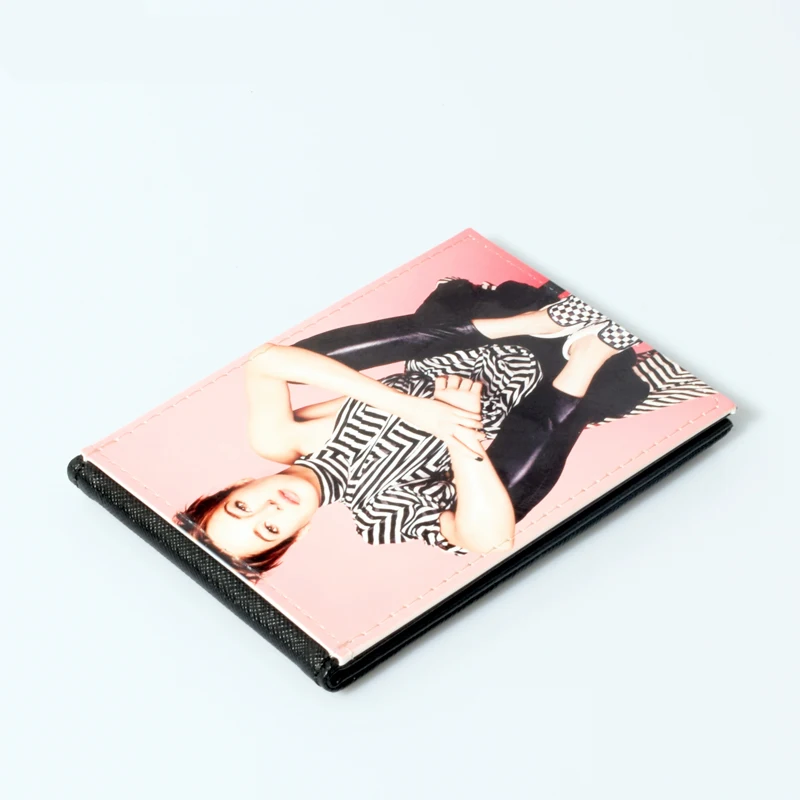 200pcs/Lot Sublimation Blanks Leather Portable Folding Desktop Makeup Mirror With Stand For Personal Office Travelling