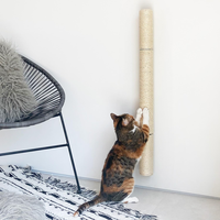 36 inch wall mounted cat scratching board sisal cat scratching post wall solid wood pet home cat claw grinding