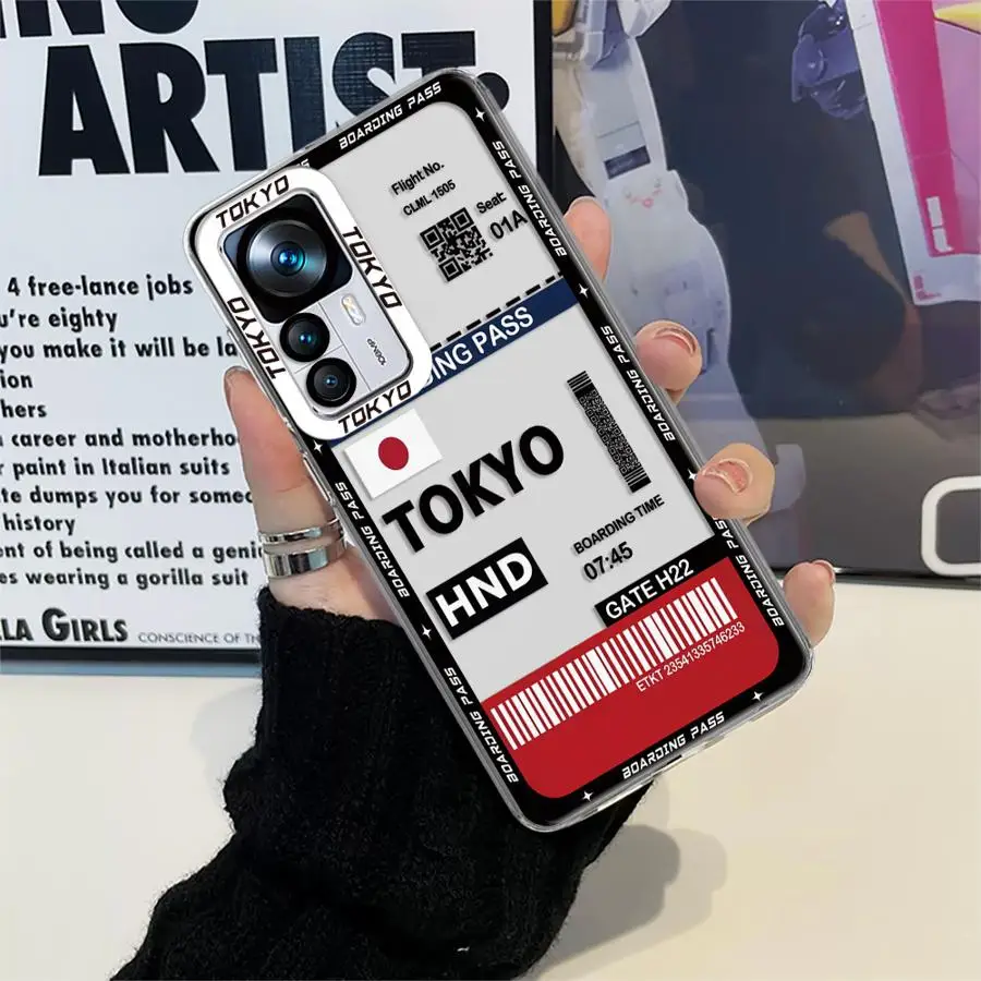 Case for Xiaomi Redmi Note A4 10S 9S 10Lite 12S 13C 14C 9 10 11 Pro 11S 12 13 14 Plus Soft Phone Cover Tokyo Seoul Boarding