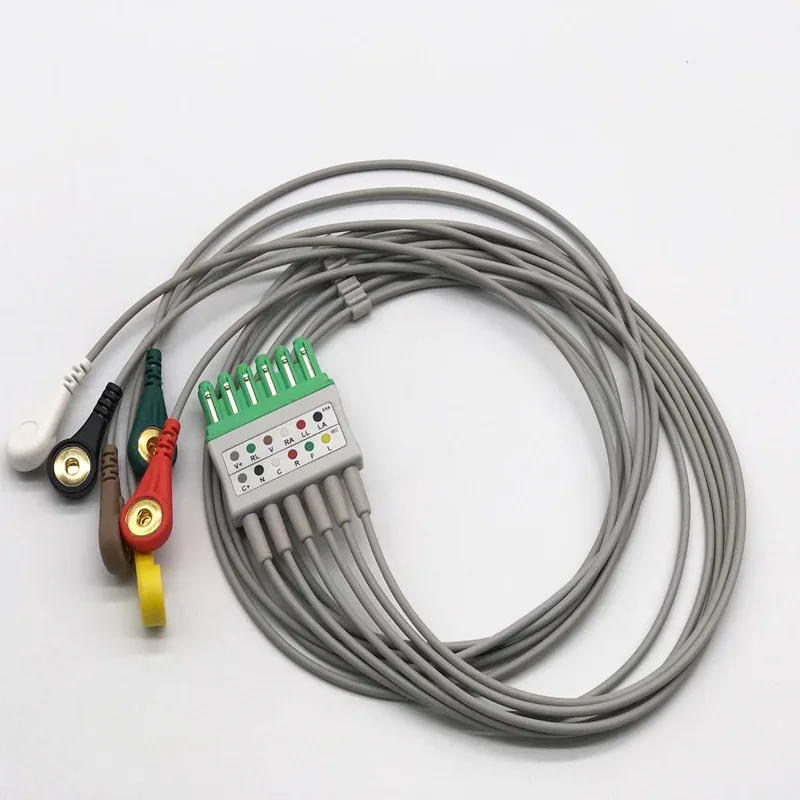 Compatible  SC9000/7000 Monitosr Neonatal ECG Lead Wire 6-lead Split Wire