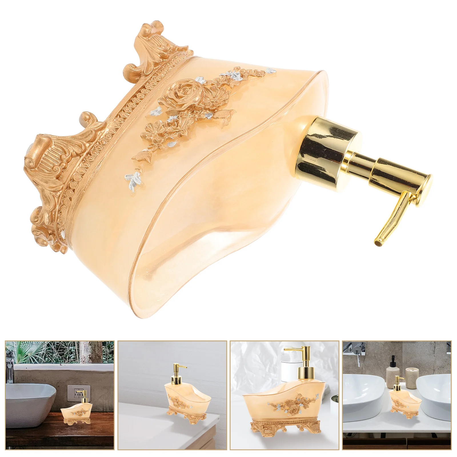 

Soap Dispenser Resin Stainless Steel Press Type Pump For Bathroom Kitchen Refillable Liquid Refillable Soap Pump Dispenser