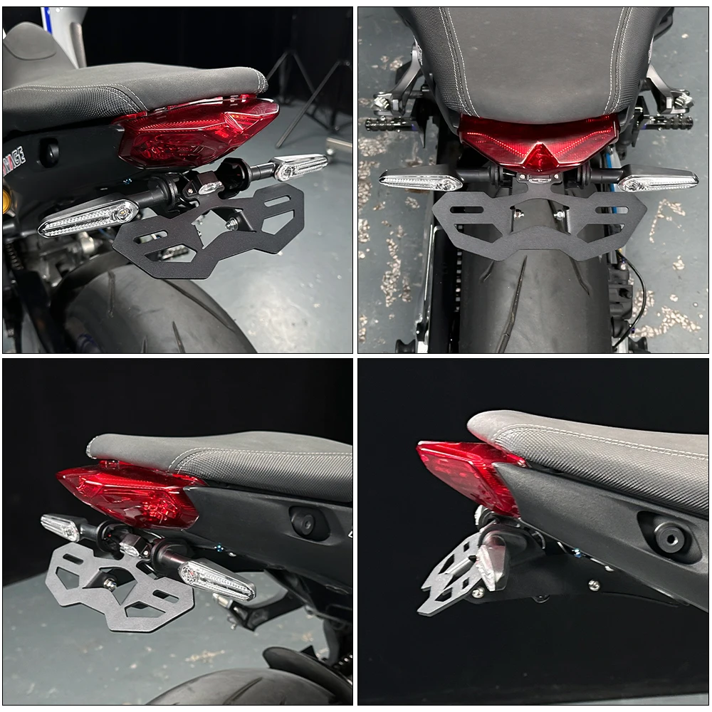 MT09 2021 License Plate Holder LED Light For YAMAHA MT-09/SP MT-09SP 2022 2023 Motorcycle Tail Tidy Rear Fender Eliminator