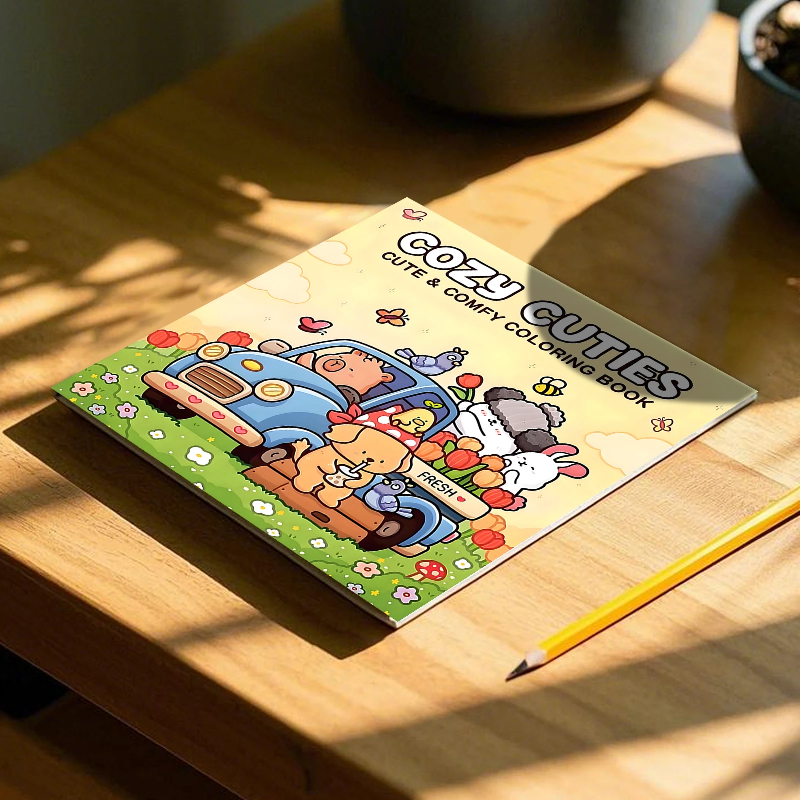 Cozy Cuties Gemütliches Malbuch für Erwachsene, Jugendliche und Kinder Perfektes Geschenk Halloween-Party Geburtstag Zeichnen Kunsttherapie Stressabbau – Detail 2