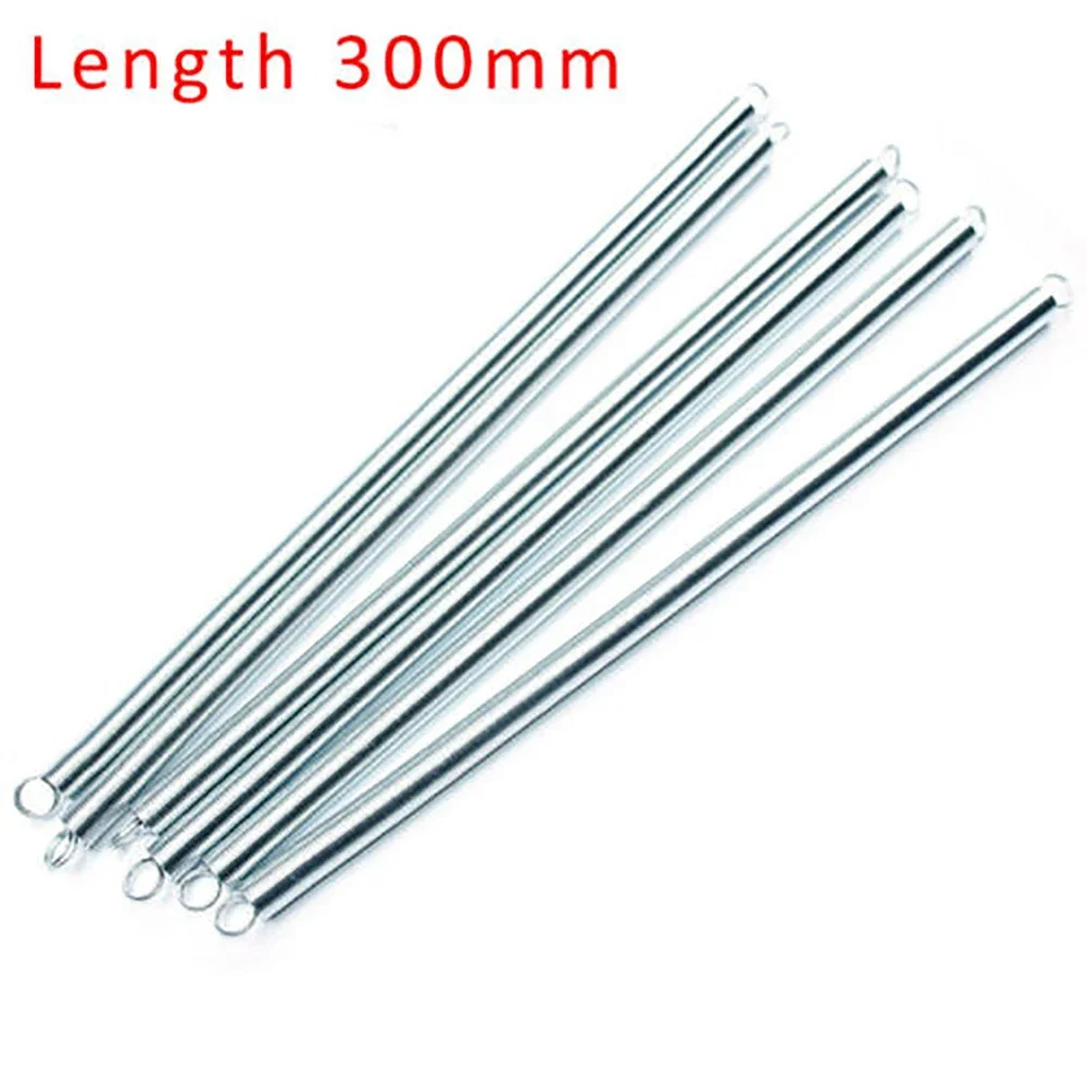 

1PCS Galvanized Tension Spring Expanding Extending Spring Length 300mm Double Loop