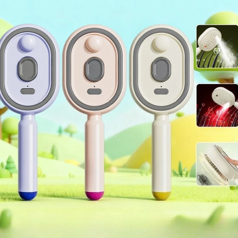 Multi functional massage comb Electric Steam Hair Brush USB-C Charging Spray Steam Smoothing Straightener Anti-Frizz Styling Com
