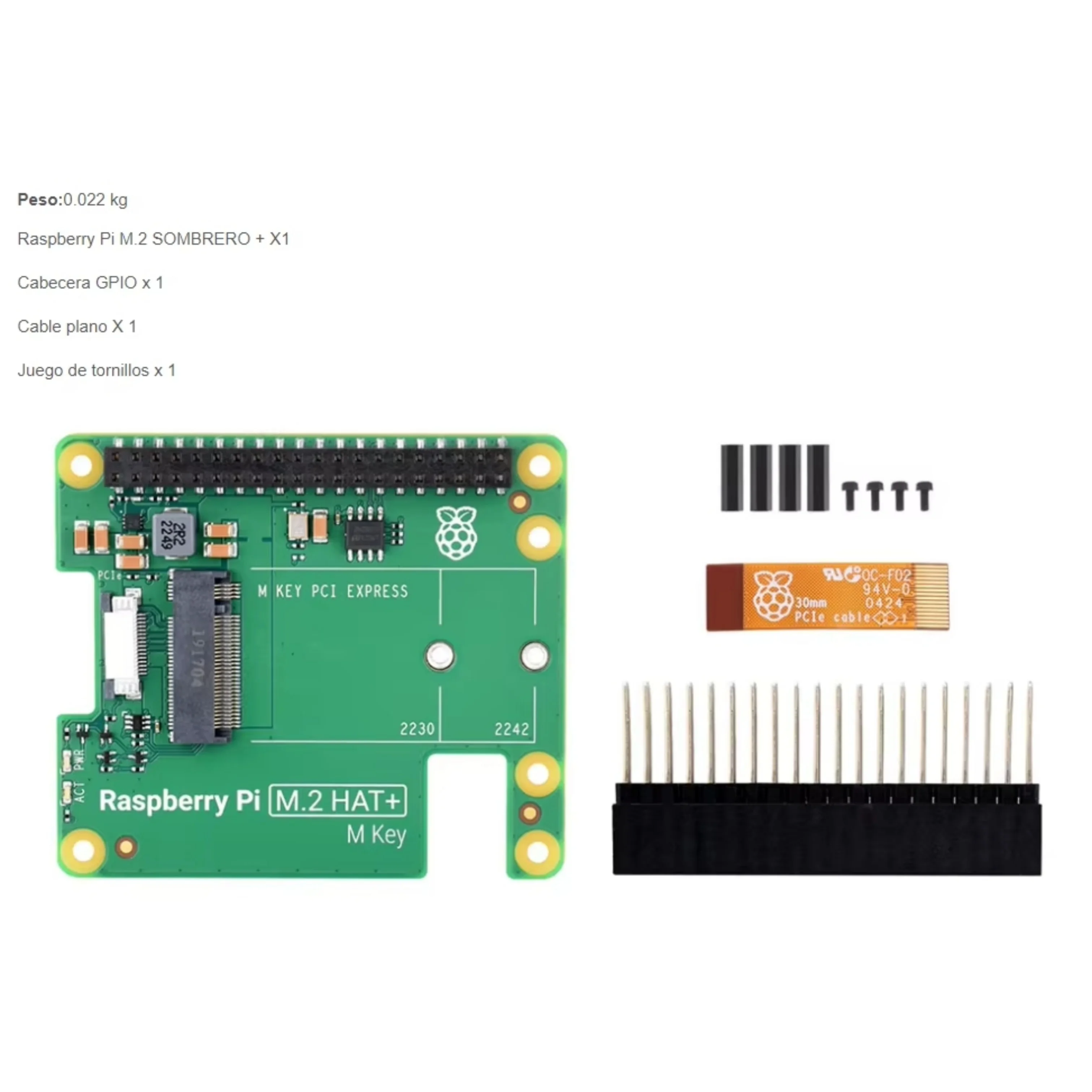 قبعة Raspberry Pi 5 M.2 + Gen2 Gen3 NVME M.2 SSD 2230/2242 taille M المفتاح PCI Express GPIO Placa de expanseur para RPI5 Pi5