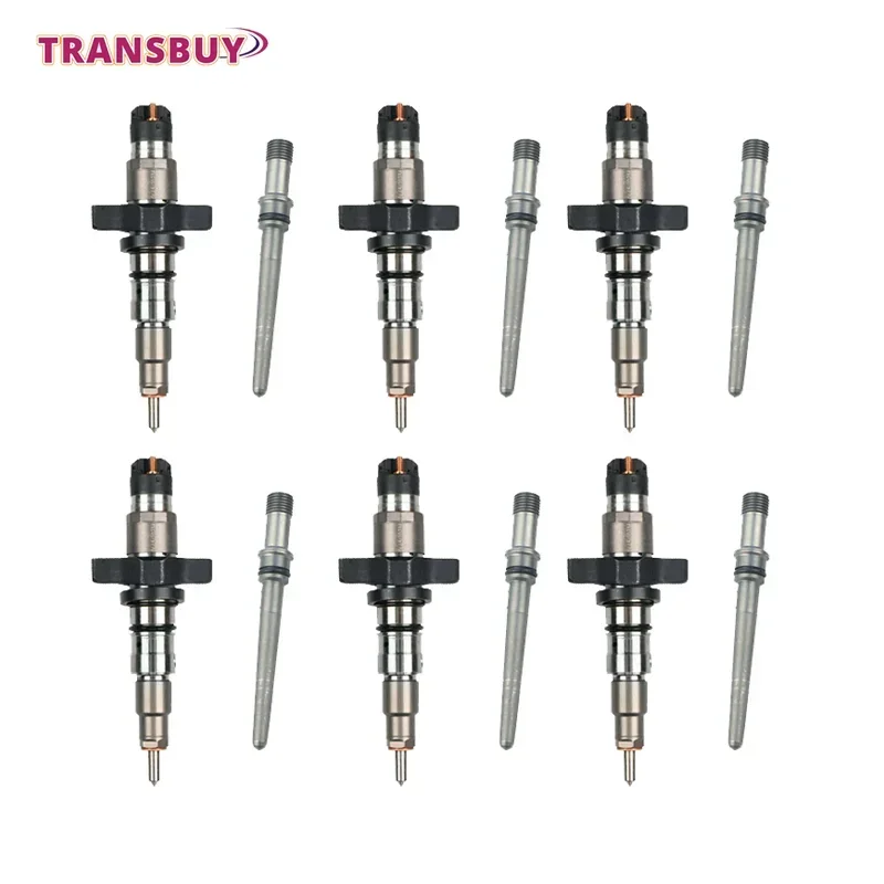 6PCS 0445120208 0445120255 0445120238 Diesel Fuel Injectors Set Suit For 04-09 Dodge Ram Cummins 5.9L Replace