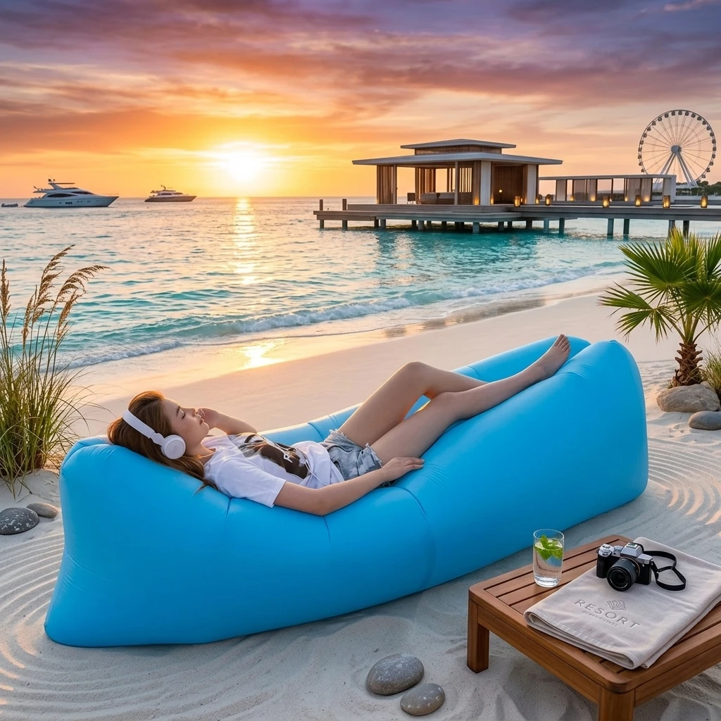 Outdoor Camping Couch - 휴대용 에어 소파 라운저, 가벼운 방수