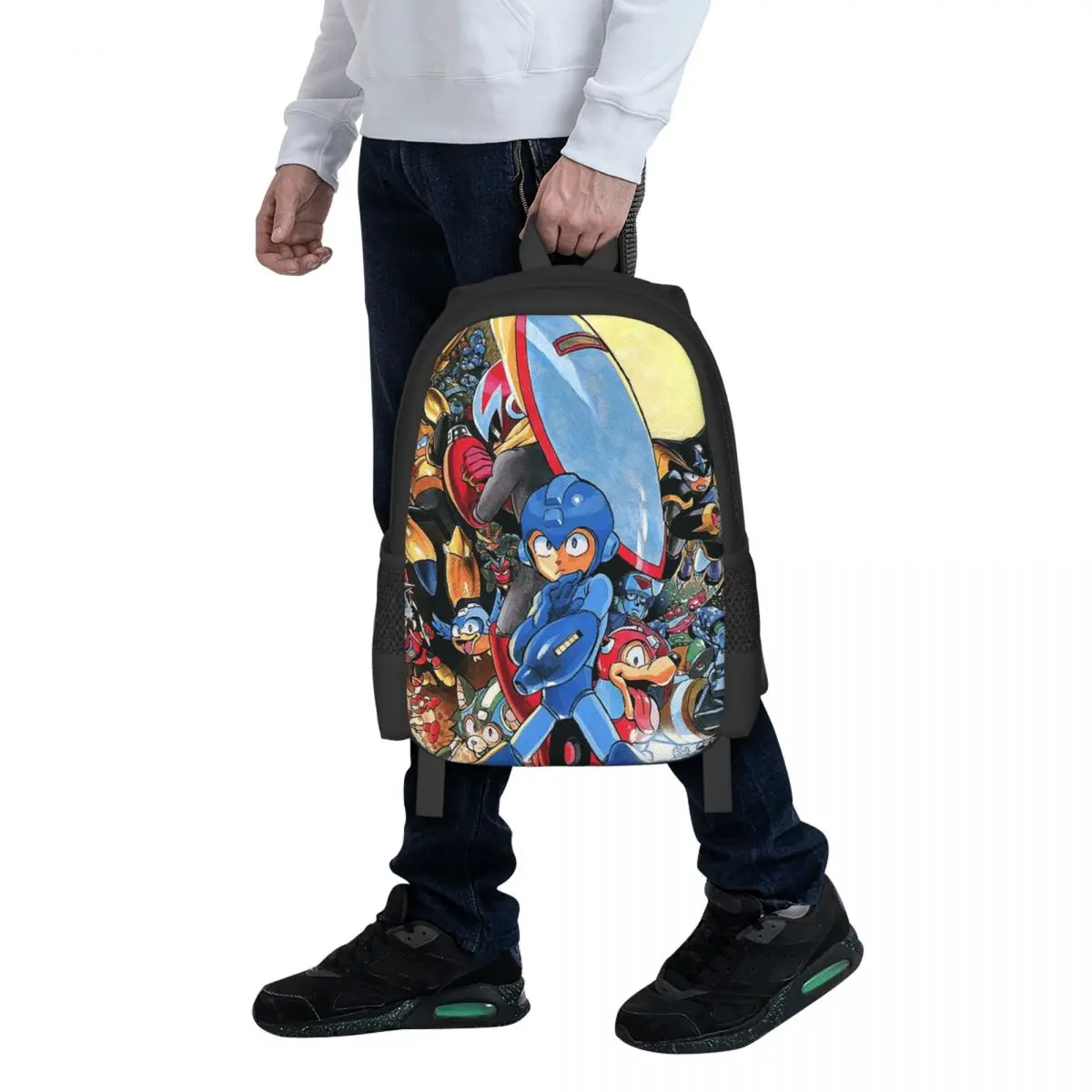

Рюкзак для студентов Mega Man, школьная сумка, походный рюкзак для путешествий, модная сумка для мужчин и женщин, сумка через плечо