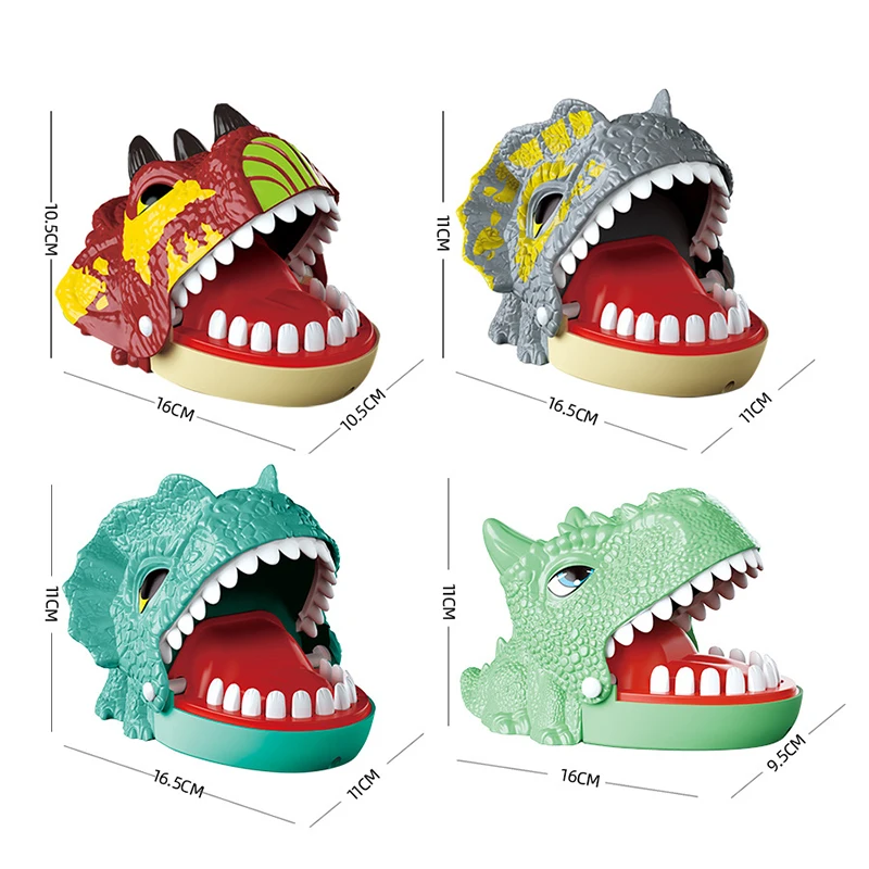 Juguetes creativos lindos de dibujos animados para niños, juguetes de dedo para morder de dinosaurio, Tiranosaurio Rex, dientes de prensa, juegos interactivos para padres e hijos